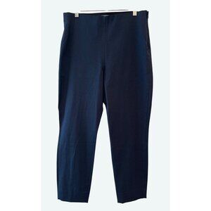 Everlane Side Zip Work Pant Navy High Rise Ankle Skinny Seamed Back Trouser‎ 12